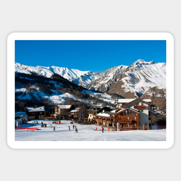 Saint Martin de Belleville 3 Valleys French Alps France Sticker by AndyEvansPhotos